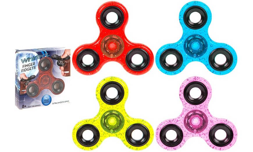 Image 1: Whirlerz Glitter Fidget Spinner