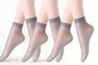 Women's Silky Anti-Slip Cotton Sole Sheer Ankle High Tights Hosiery Socks - Second Medium