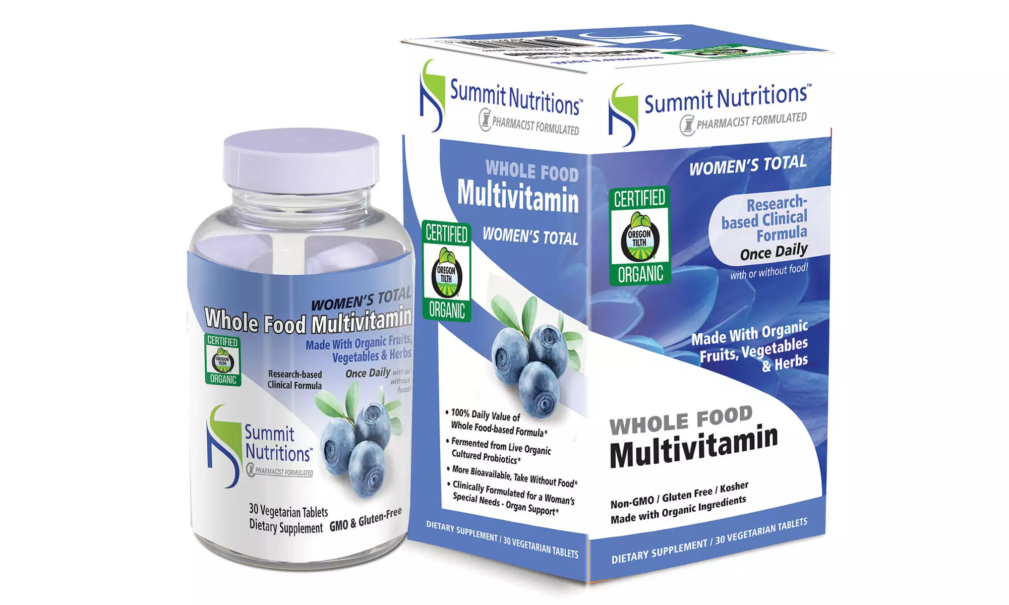 Certified Organic Wholefood Women's Multivitamin (1- or 2-Pack) - Primary Image