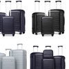 Image 1: Kono 1 to 3-Piece Multi Texture Hard Shell PP Suitcase With TSA Lock
