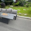 Image 1: Fimous Aluminium Garden Furniture Set with Fire Pit