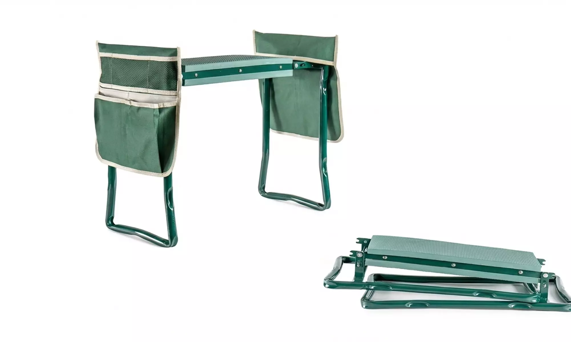 Opvouwbare tuinkniebank met opbergvakken