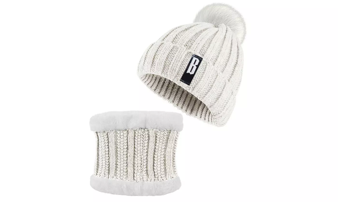 N'POLAR Women's Winter Beanie and Scarf Set