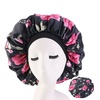 Image 19: Extra Large Long Hair Care Satin Bonnet Cap Night Sleep Hat Head Wrap Cover