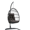 Image 18: Outdoor Cosy Rattan-Effect Hanging Egg Chair with Cushion
