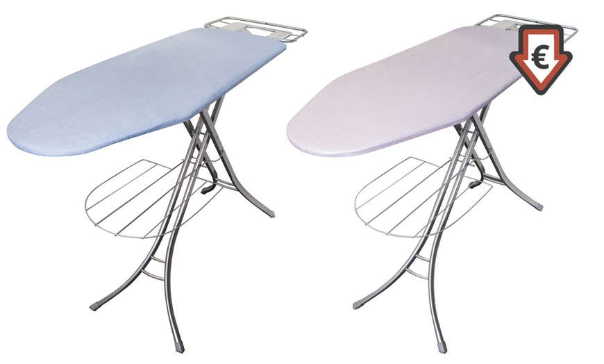 Image 1: Ironing Board with Garment Rack