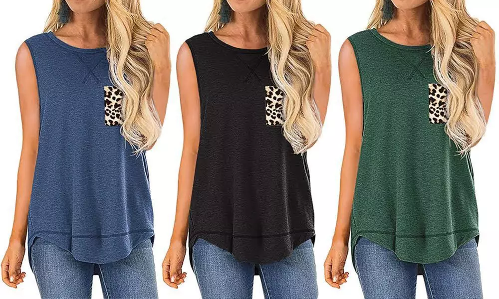 Leo Rosi Women's Leopard Pocket Tank Top - Primary Image