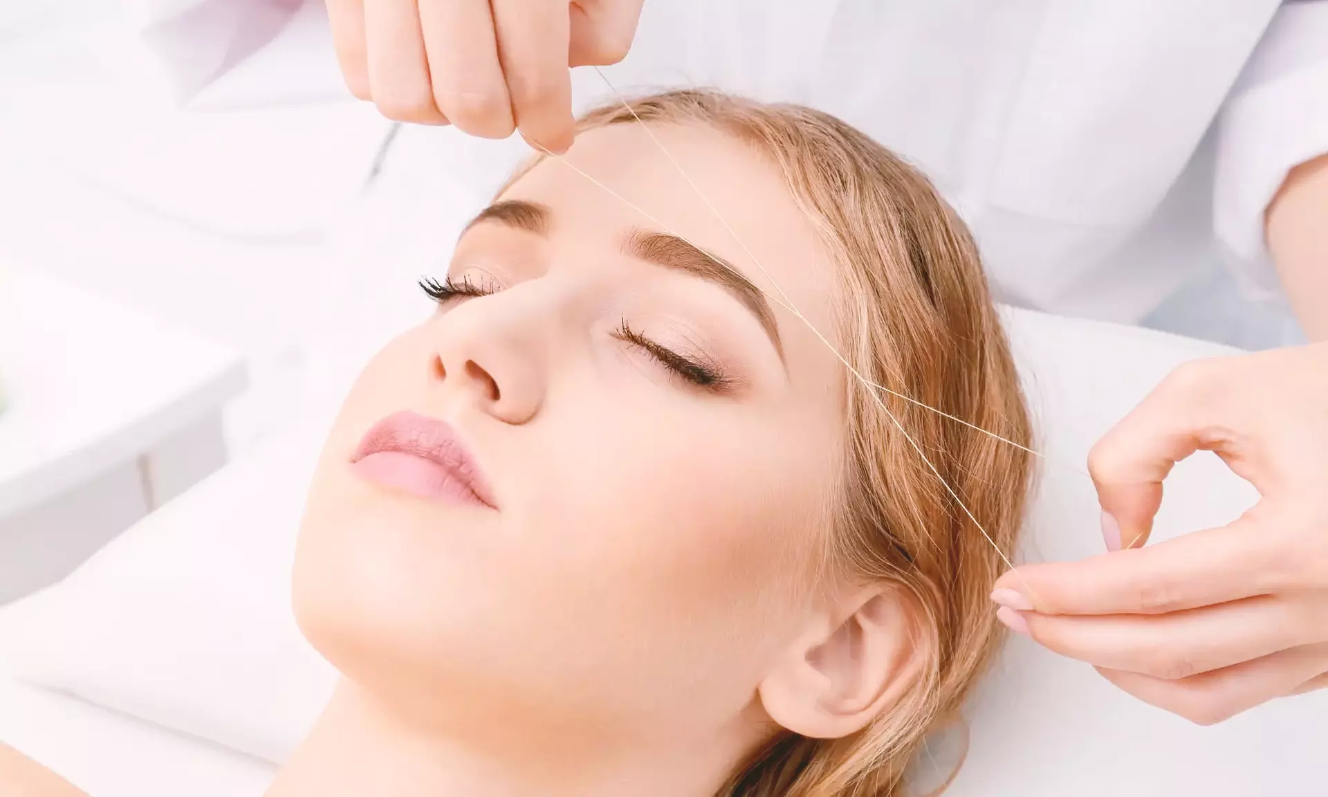 Eyebrow Threading, Eyebrow & Lip Threading, or Full Face Threading 