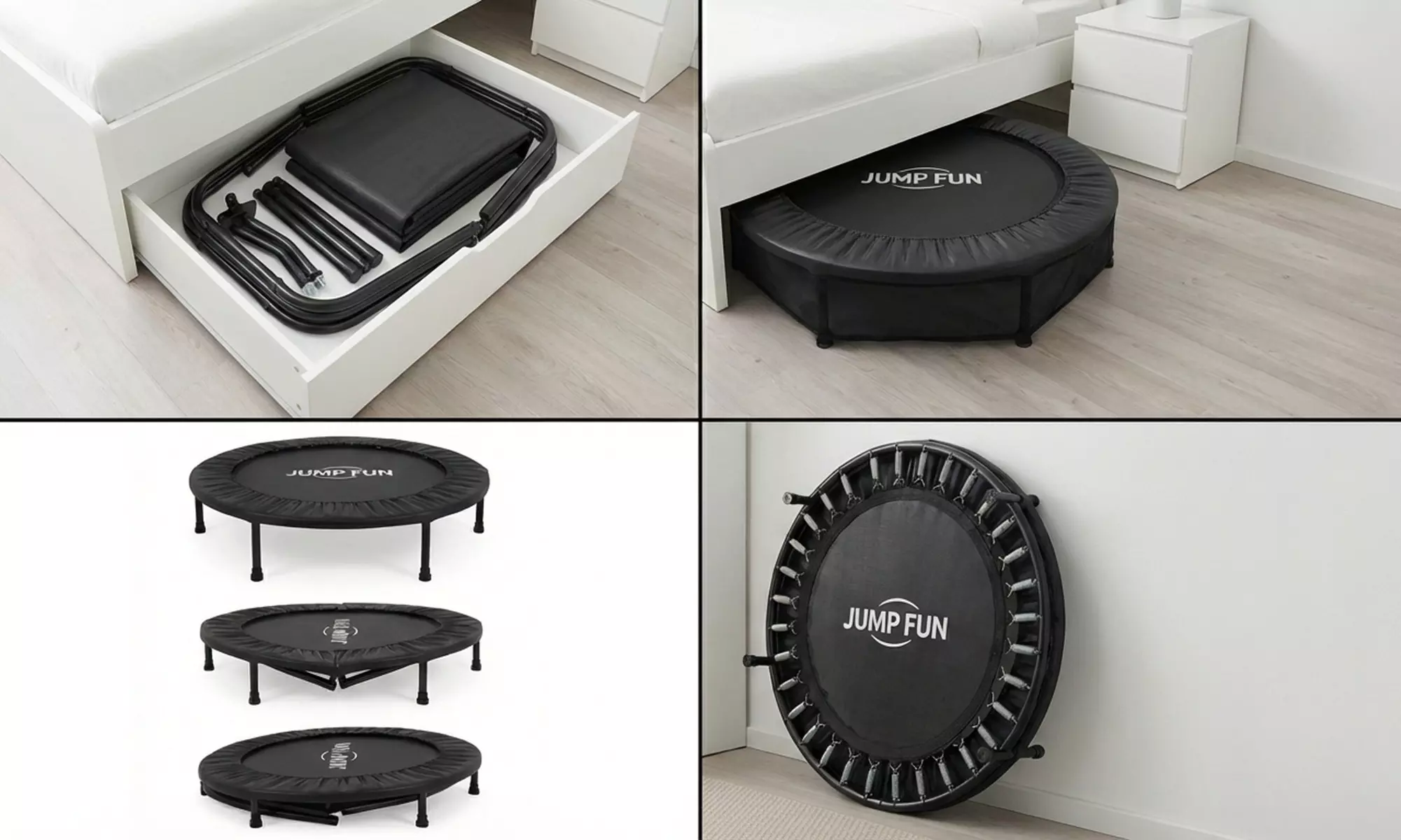 Mini trampoline fitness pliable double-bar Jump4fun