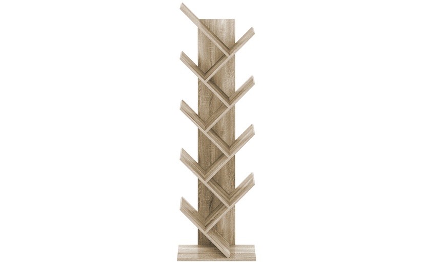 Image 5: Bibliothèque arborescente en bois avec 9 tablettes