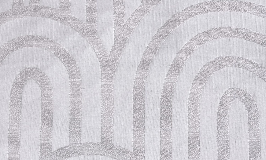 Image 11: U Shape Geometric Tufted Duvet Cover Set