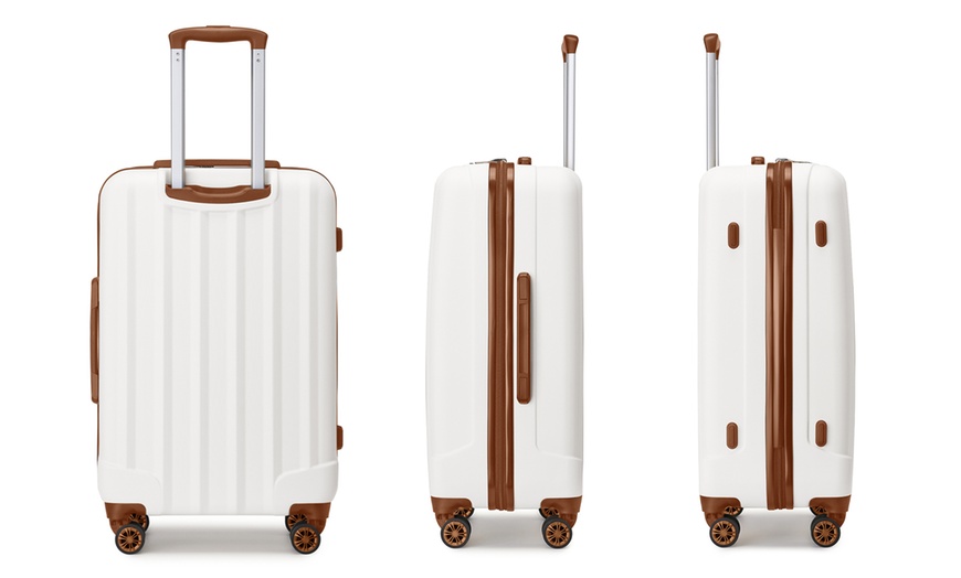 Image 8: Gift For Christmas-Kono 1 or 3-Piece Cream Suitcase And Duffel Bag