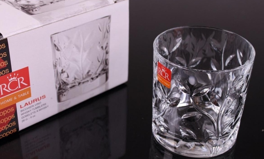 Image 5: RCR Crystal Laurus Whisky Glasses