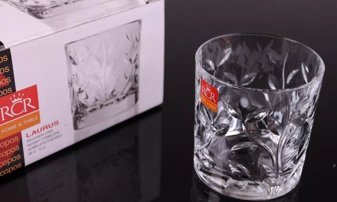 1, 2 ou 3 sets de 6 verres à whisky en cristal de la marque RCR 33 cl - Second Medium