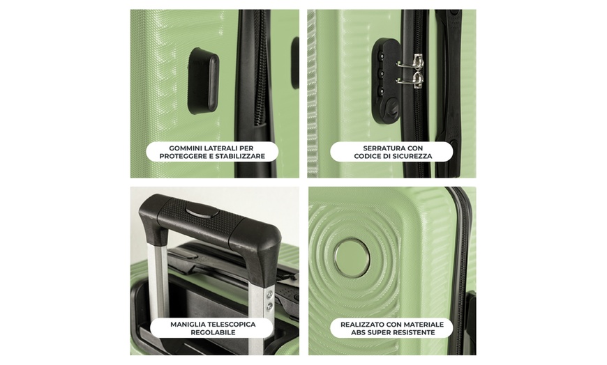 Image 4: ABS handbagage trolleykoffer in 10 kleuren