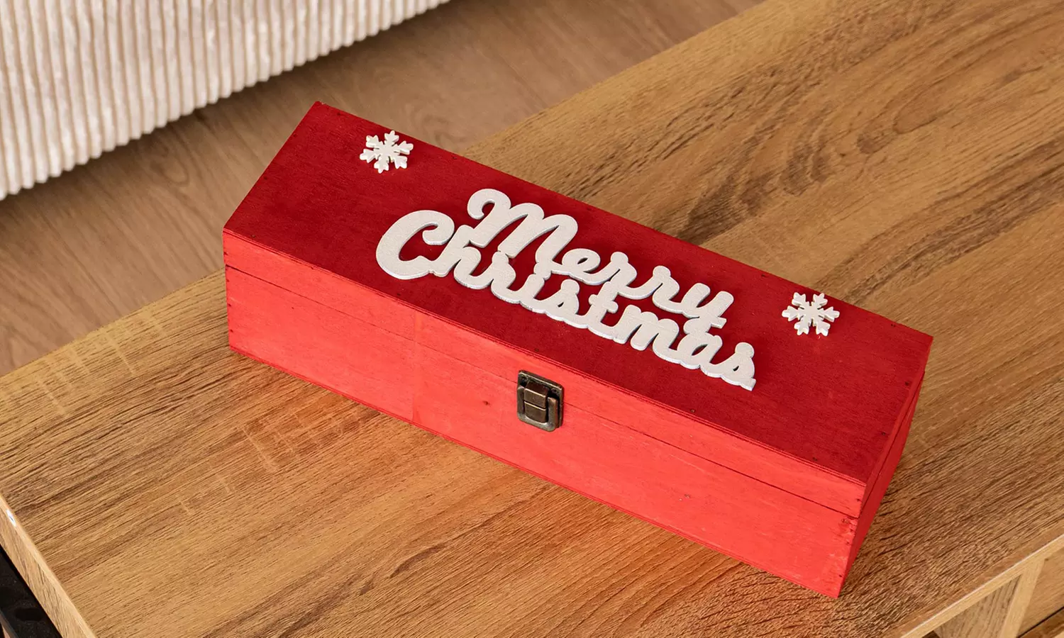 Cassetta portabottiglie natalizia