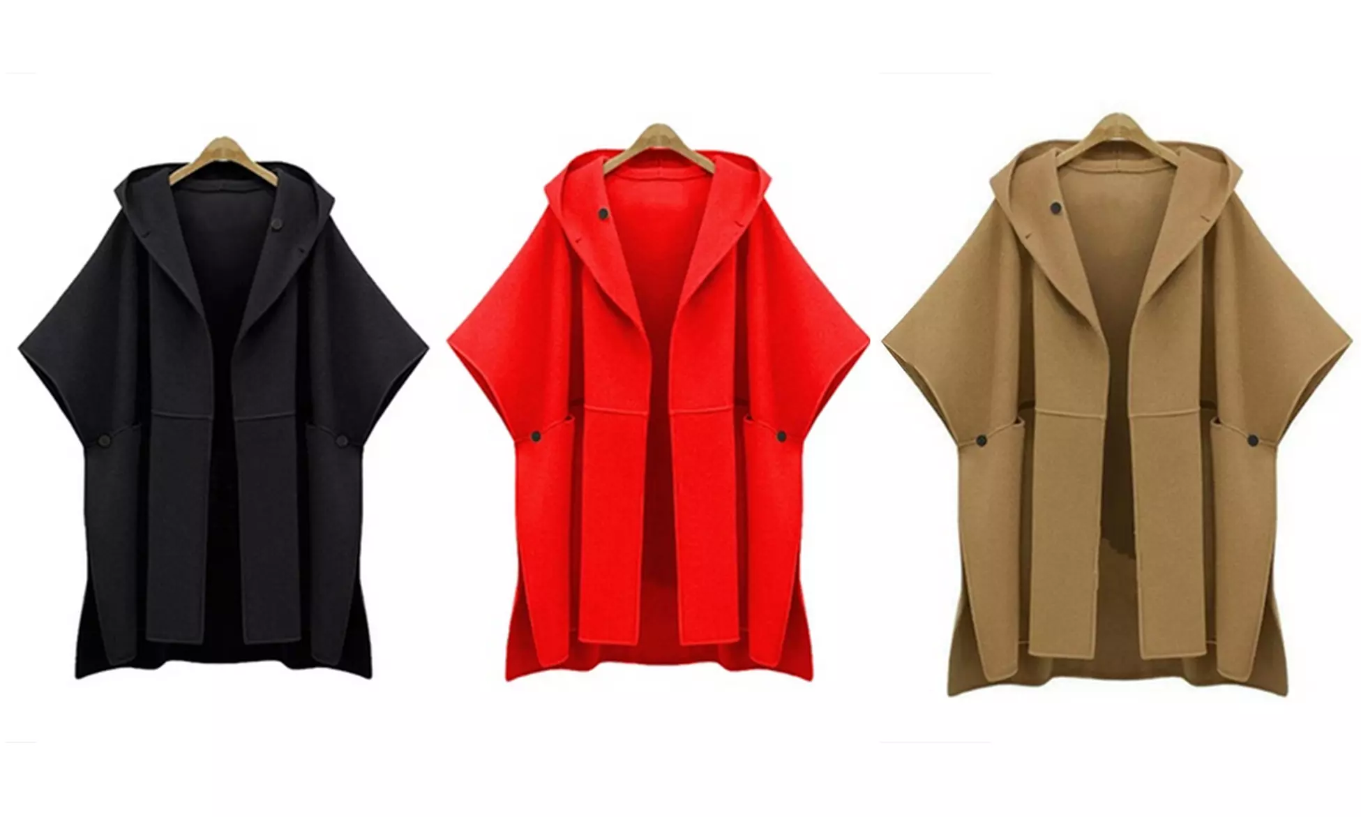 Manteau à capuche pour femme en laine mélangé Alice - Primary Image