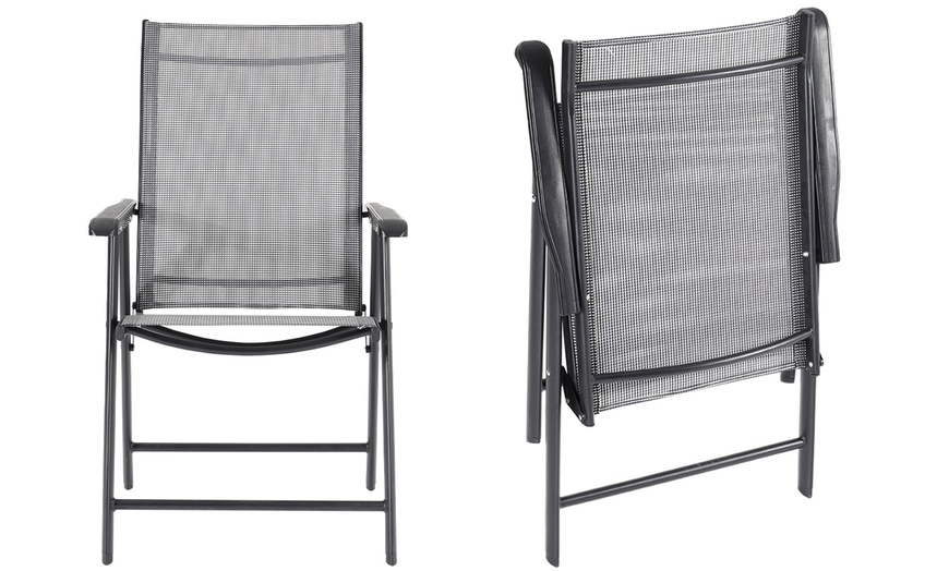 Image 18: Tempered Glass Table with Two Chairs