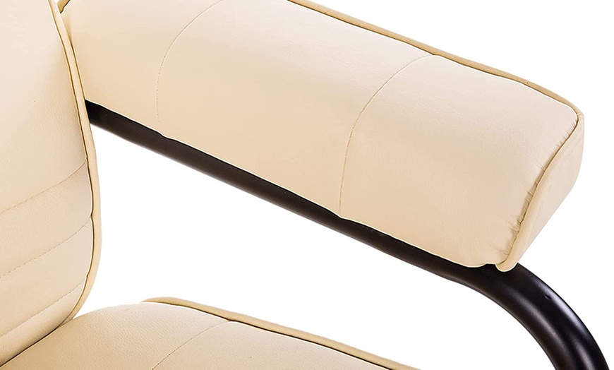 Image 5: HOMCOM Recliner Massage Chair with Footstool