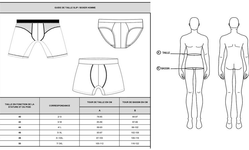 Image 16: Lot de 4 boxers microfibre FREEGUN divers univers pour homme