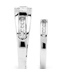 Image 3: 2.10 Ct Princess Cubic Zirconia Sterling Silver 925 Wedding Ring Set