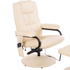 Image 2: HOMCOM Recliner Massage Chair with Footstool