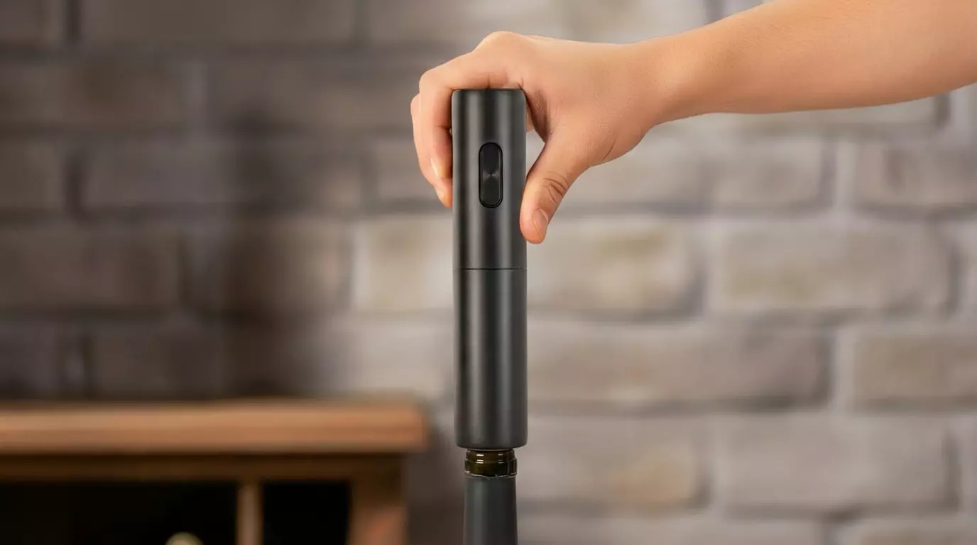 Cavatappi elettrico con tappo per sottovuoto