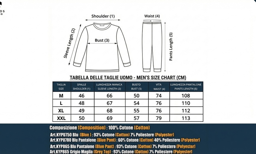 Image 14: Pyjama pour homme "Kyros" en coton