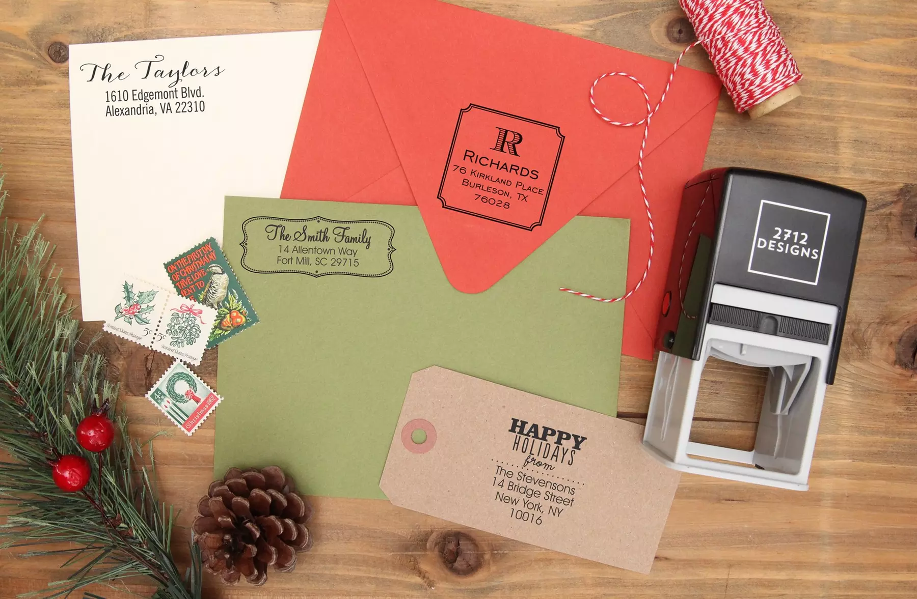 Custom Holiday Stamps from 2712 Designs - Level Up Holiday Greetings with Personalized Touch (Up to 72% Off) - Image 2