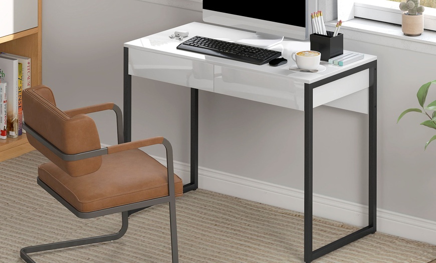 Image 2: HomCom Desk Selection: Stylish, Functional Workspace Solutions