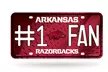NCAA License Plate, #1 Fan with Team Logo - Second Medium