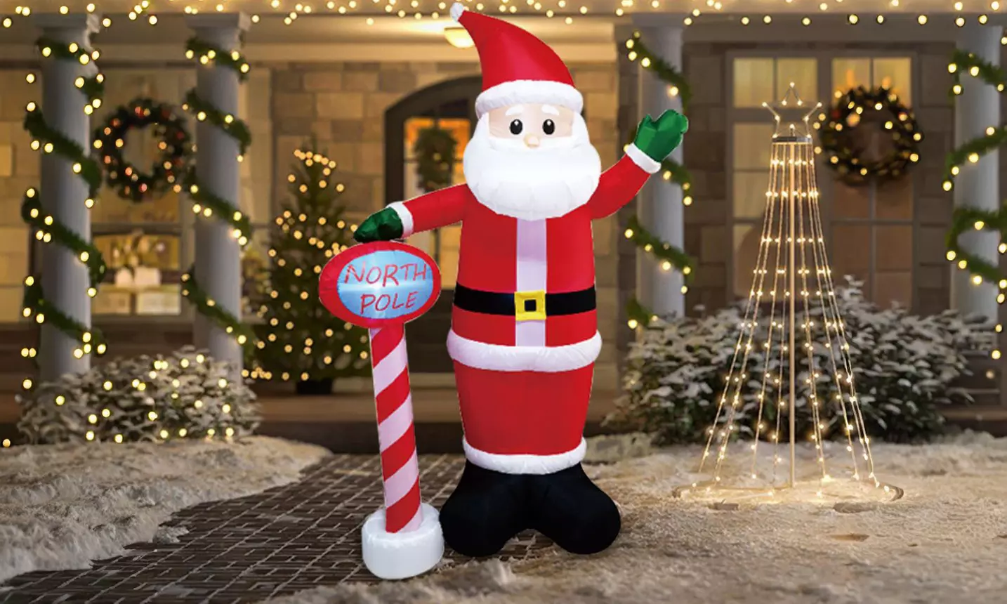 Inflatable Christmas Decorations, Santa Claus or Tree - Primary Image