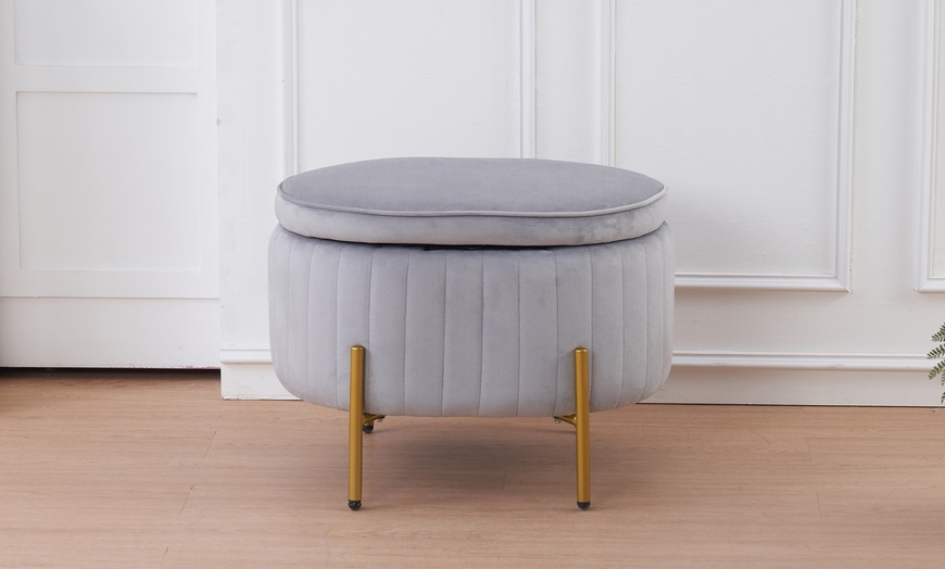 Image 7: Pouf contenitore a divanetto