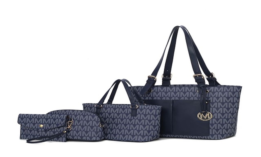 Image 5: Havenly Vegan Leather Tote Set - Stylish & Functional