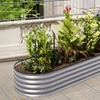 Image 4: Open-Bottom Sectioned Galvanized Steel Raised Garden Bed 320cm x 80cm 