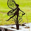 Image 4: 1 o 3 decorazioni da giardino in metallo raffiguranti una fata