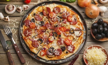 Two Large 14'' Pizza's with Unlimited Toppings - Cosmic Pizza and  Donair Gateway
