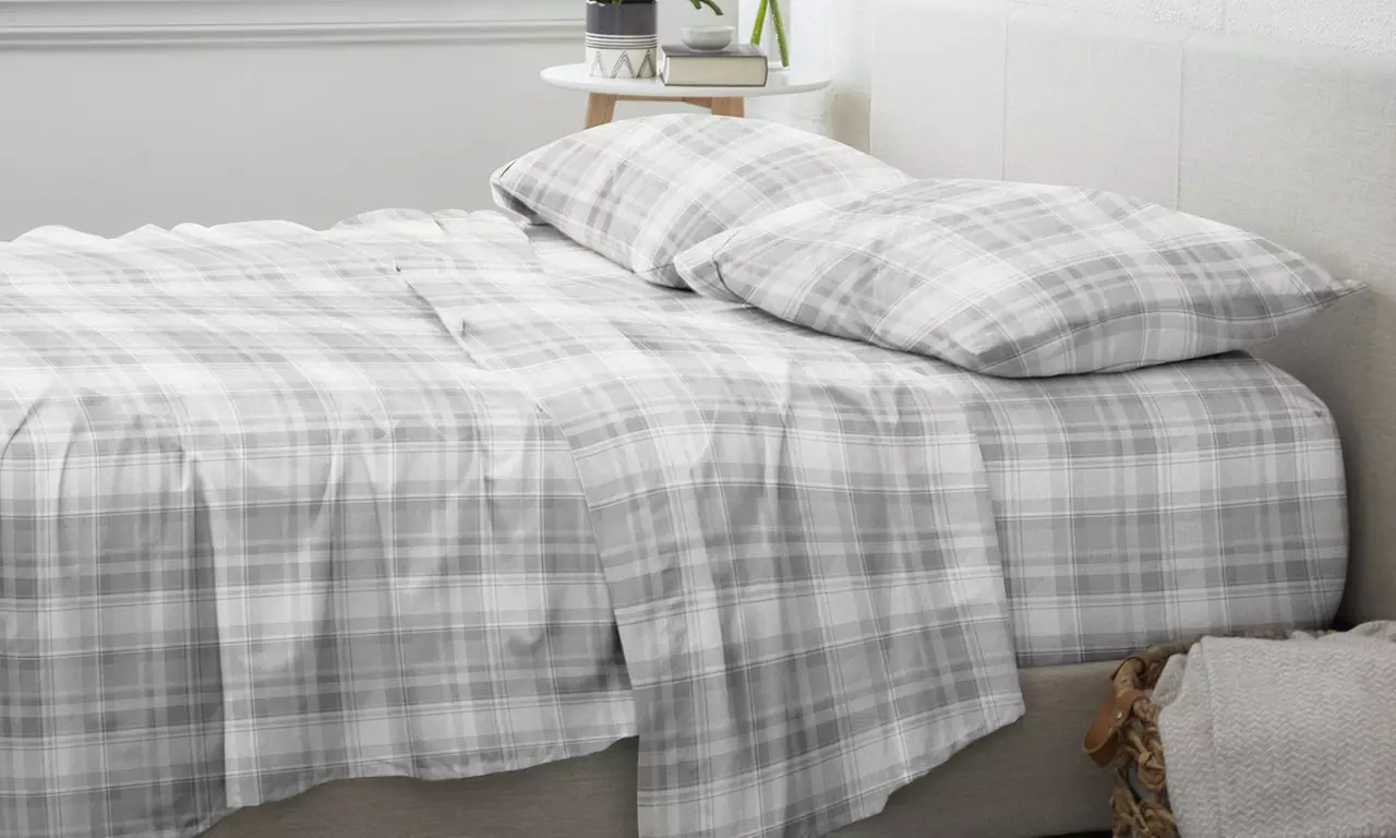 Home Collection Premium 4 Piece Ultra Soft Flannel Bed Sheet Set