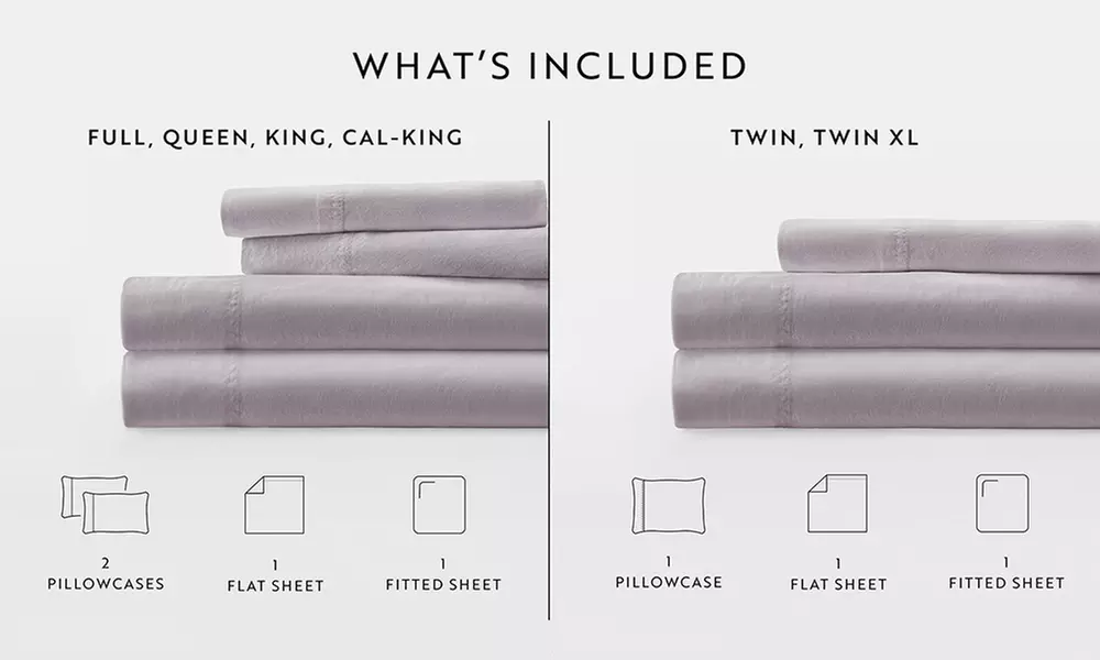 Simply Soft 300 Thread Count Solid Cotton Bed Sheet Set for All Bed Sizes