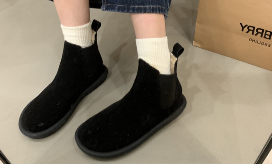 Image 3: Lined Warm Ankle Boots