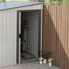 Image 6: Outsunny 7 x 5ft Galvanised Metal Garden Shed with Foundation