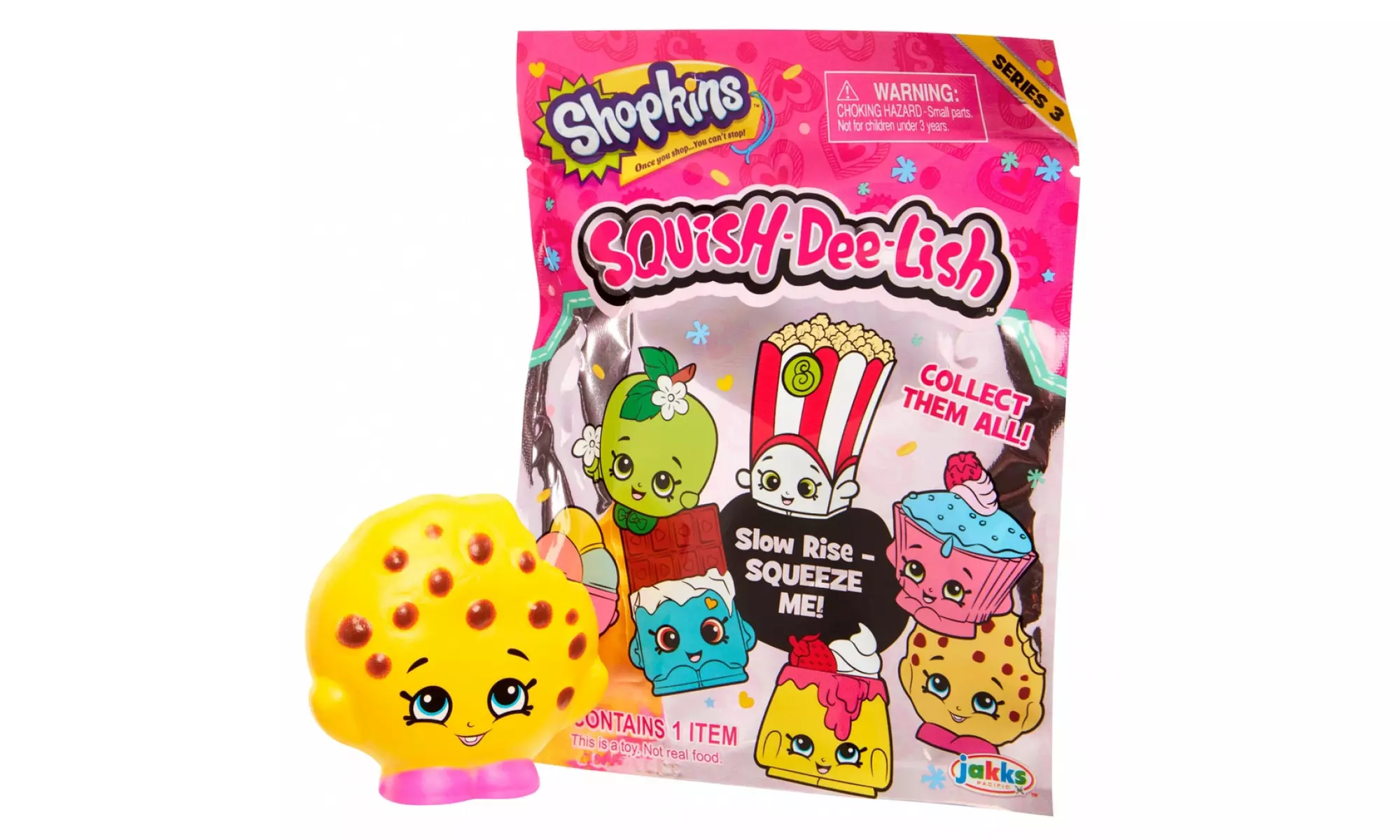 1, 2 ou 3 packs de jouet anti-stress Squishies Shopkins - Second Medium