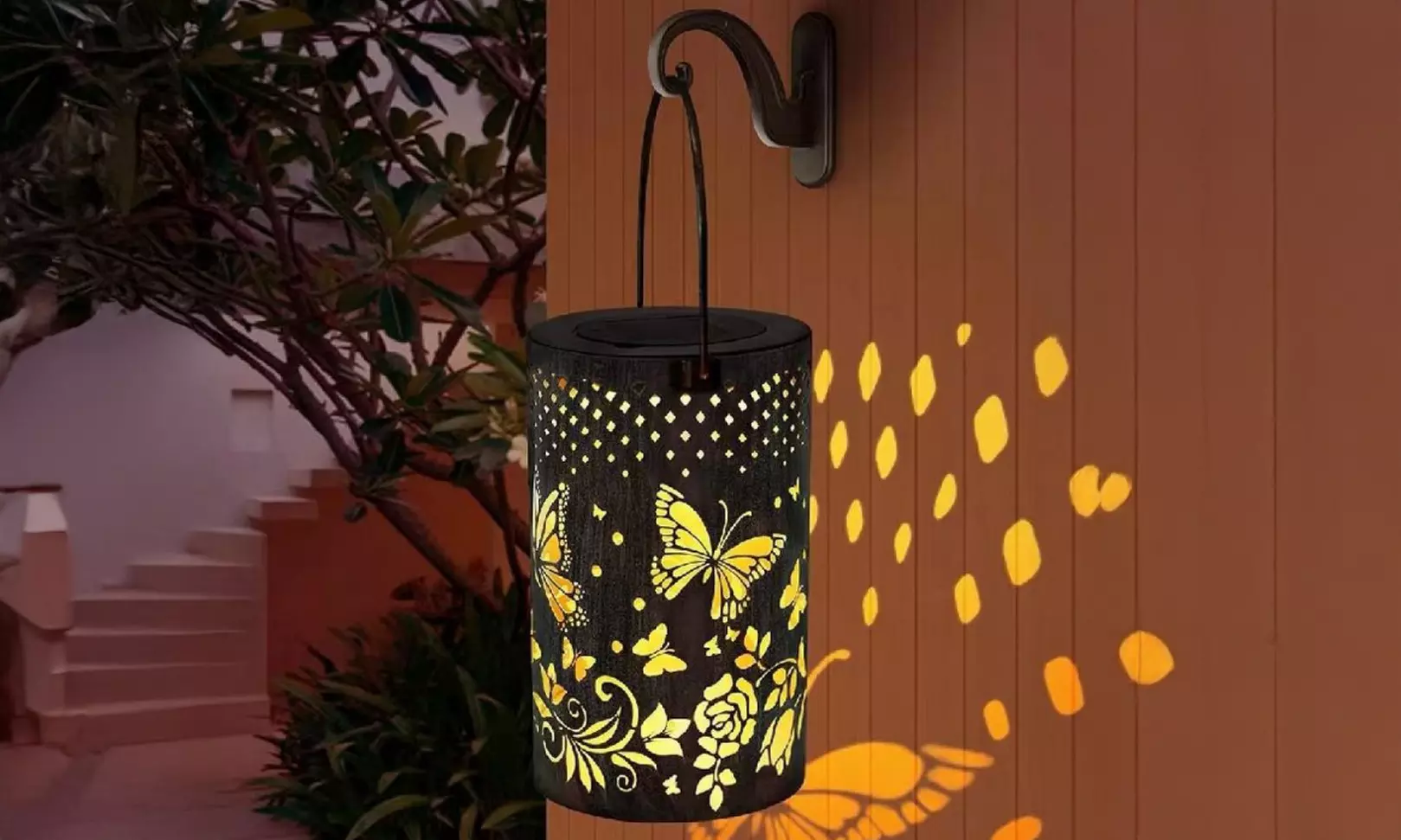 One or Two Solar-Powered Butterfly Lights