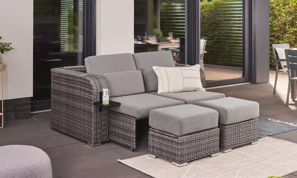 Home Deluxe Strandkorb mit Liegefunktion „Holby“