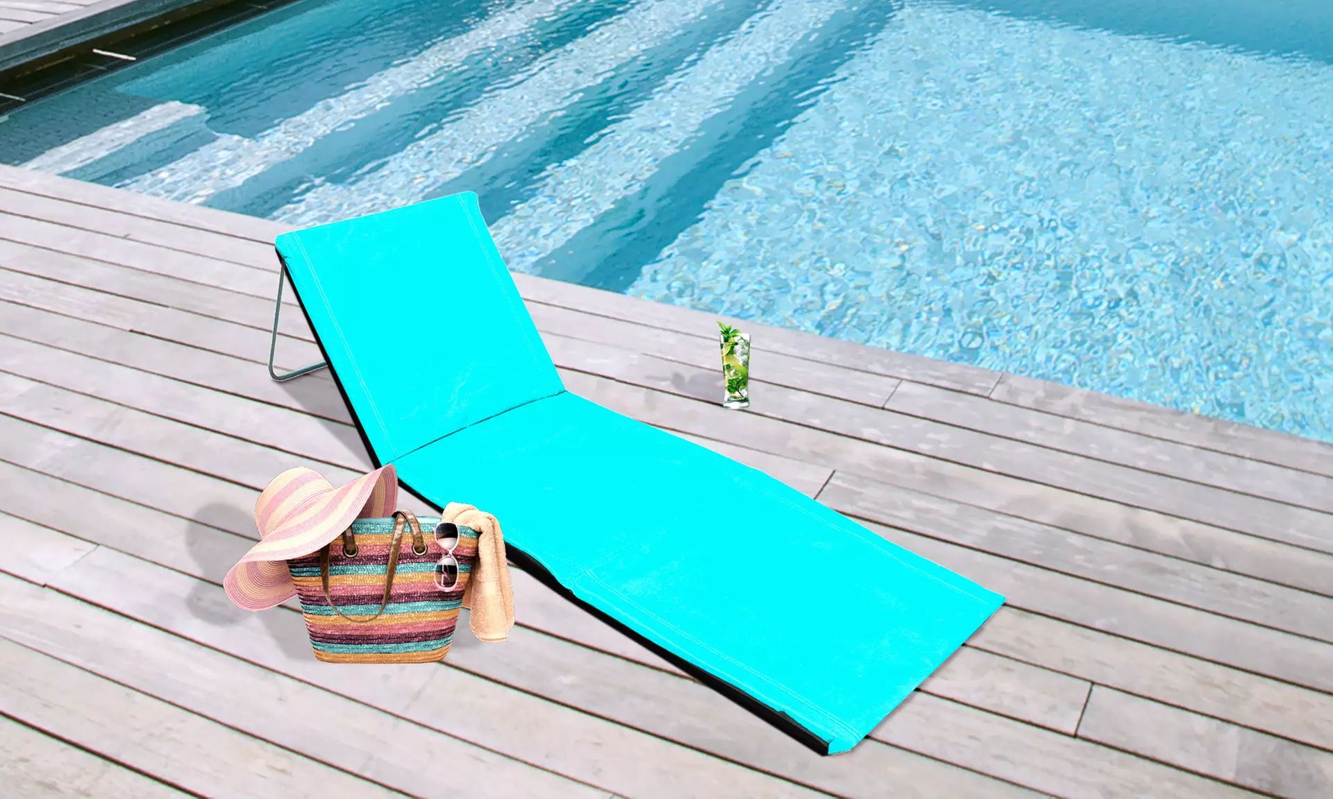 Outdoor-Faltmatratze mit verstellbarer Rückenlehne