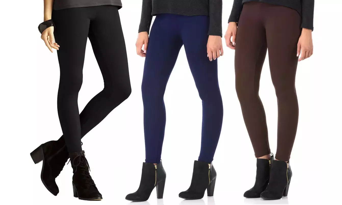 Pack da 3 o 5 leggings da donna, disponibili in 3 colori e 2 taglie - Primary Image
