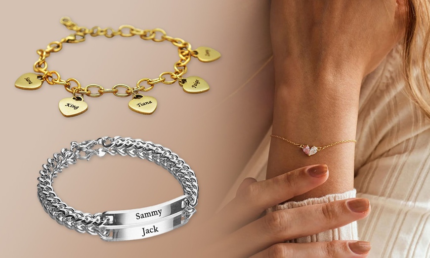 Image 2: Voor altijd bij je: gepersonaliseerd armbandje met naam of datum
