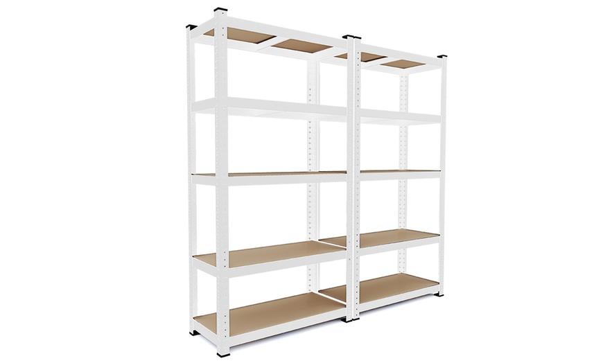 Image 13: Set di 2 scaffali in metallo con 5 ripiani