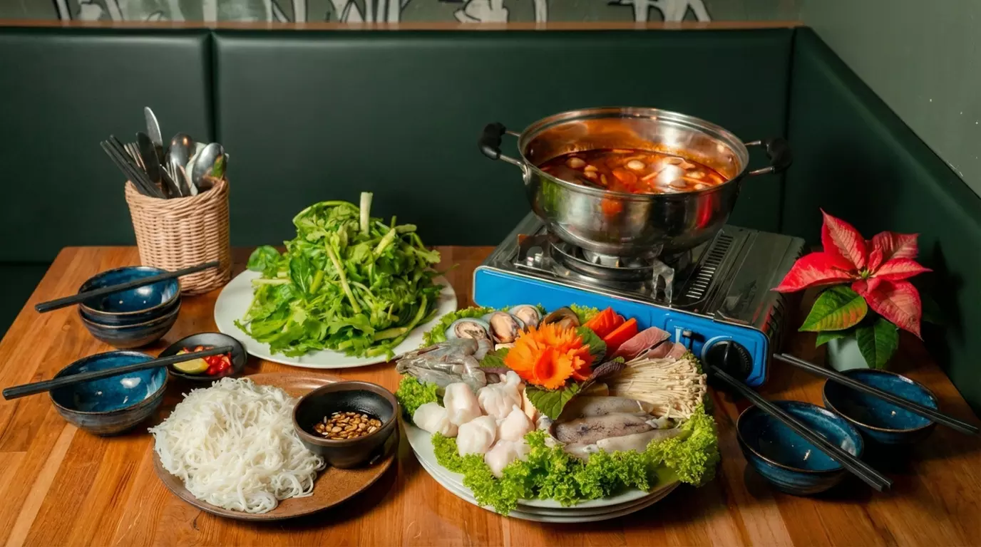 Vietnamese Hotpot nach Wahl mit frischen Zutaten & aromatischer Brühe für 2-3 oder 4-6 Personen (bis 33% sparen) - Primary Image