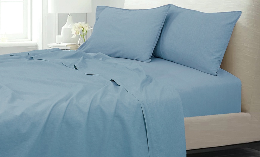 Image 2: Completo letto stone washed in cotone